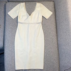 Hot Miami Styles Mesh Cut-Out Dress - Off White